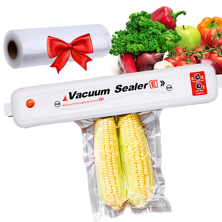 Вакууматор для продуктів 90 Вт, Vacuum Sealer + Подарунок Пакети в рулоні 5 м х 25 см, фото 2