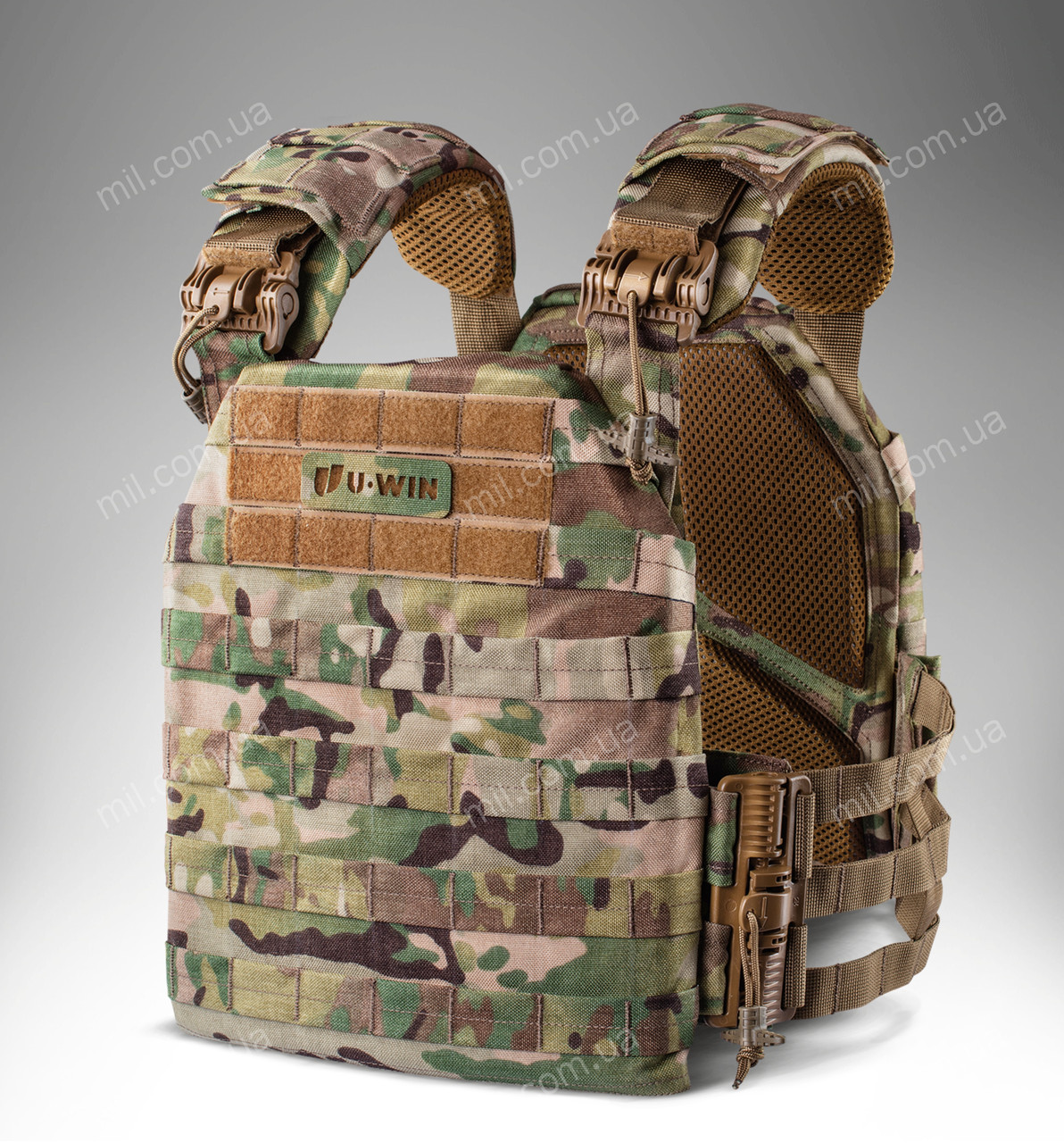 Плитоноска Plate Carrier / бронежилет - чохол для пластин з камербандами U-Win Pro Cordura 1000D (MTP)