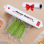 Вакууматор для продуктів 90 Вт, Vacuum Sealer + Подарунок Пакети в рулоні 5 м х 25 см