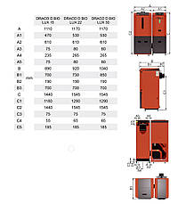 Сталевий одноконтурний котел з автоматичним пелетним пальником Draco D Bio Lux 22, фото 2