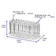 Вертикальна підставка / органайзер для 26 пензликів (пластик), прозора, фото 3