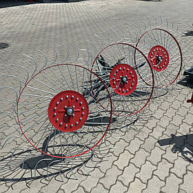 Навісна сінограбарка "Сонечко" 3 колеса - Граблі ворошилки