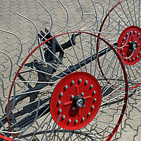 Навісна сінограбарка "Сонечко" 3 колеса - Граблі ворошилки, фото 3