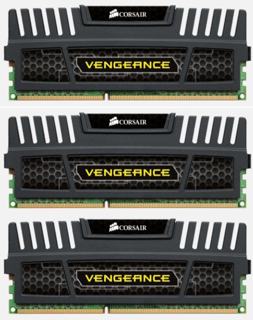 Пам'ять Corsair PC3-1600Mhz 12Gb Kit 3x4Gb, DDR3 Memory (CMZ12GX3M3A1600C9), фото 1