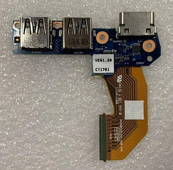 Плата HP Elitebook 840 G1 VGA, USB 6050A2559201