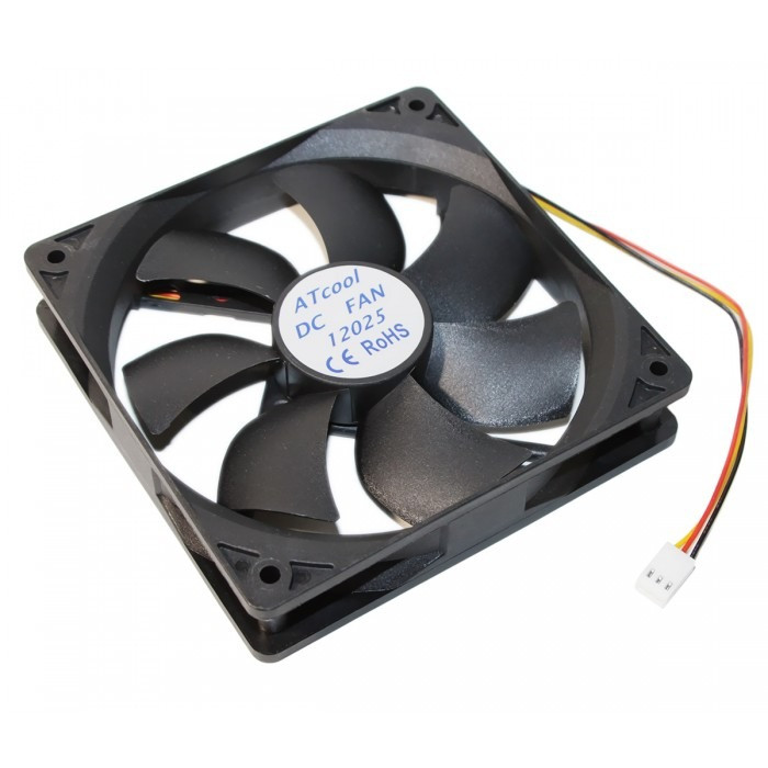 Вентилятор 120 mm ATcool 12025 DC sleeve fan 3pin120*120*25 мм, фото 1