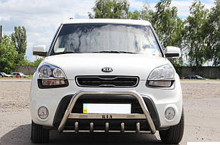 Кенгурятник WT004 (нерж) Kia Soul II 2013-2018