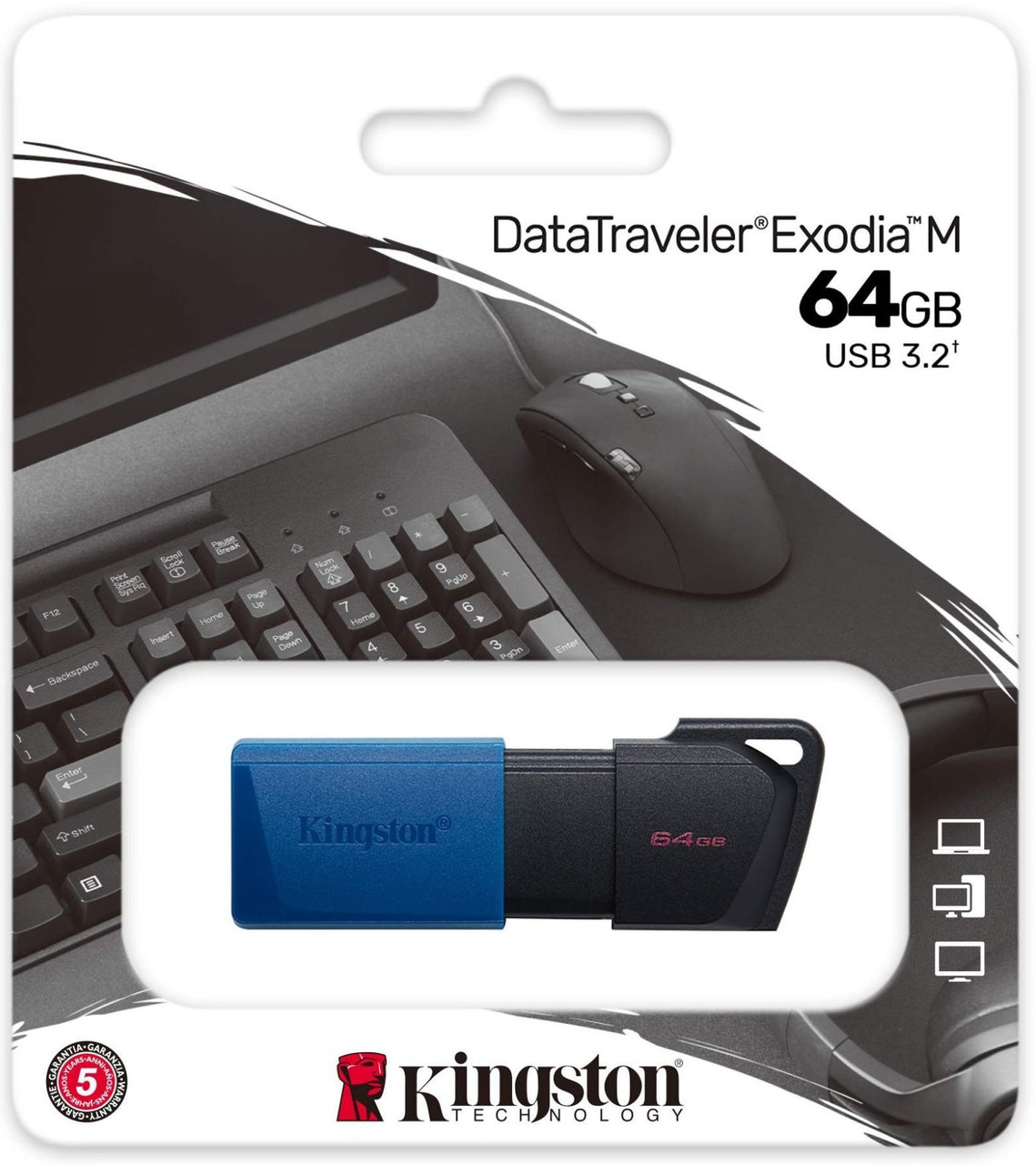 USB флеш накопичувач Kingston DataTraveler Exodia M/Onyx 64 ГБ Black (DTXM/64GB), фото 1