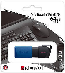 USB флеш накопичувач Kingston DataTraveler Exodia M/Onyx 64 ГБ Black (DTXM/64GB)