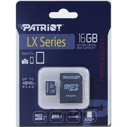 Картка пам'яті microSDHC 16Gb Class10 UHS-I Patriot SD-адаптер (PSF16GMCSDHC10)