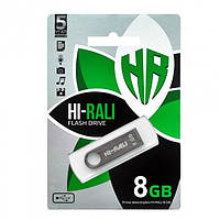 USB флеш накопичувач Hi-Rali 8GB Shuttle Series Black USB 2.0 (HI-8GBSHBK)