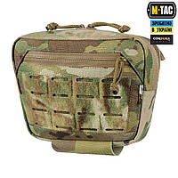 M-Tac тактическая сумка напашник мультикам военный навесной подсумок на плитоноску Large Elite Multicam