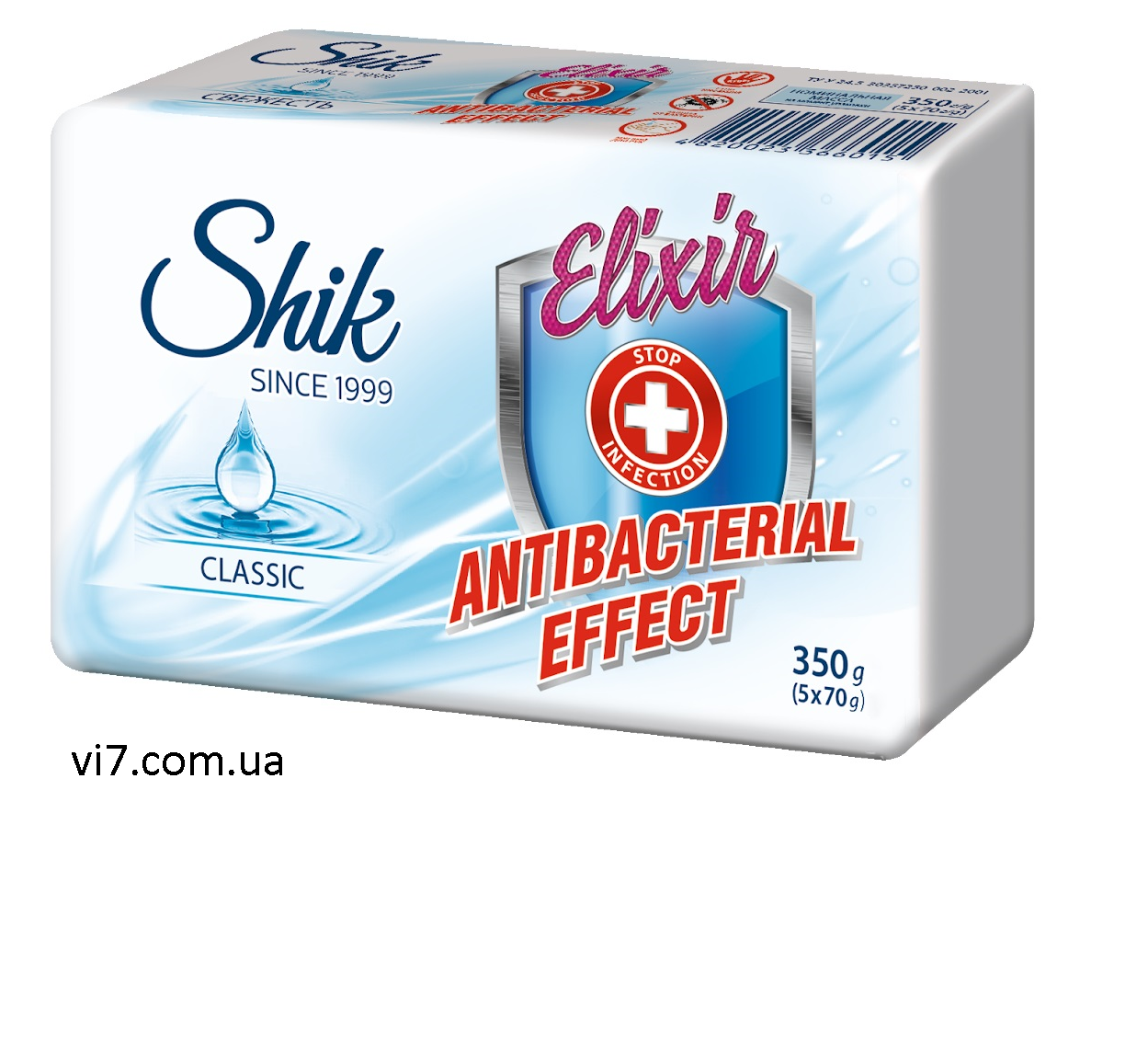Мило туалетне Shik Elixir Антибактеріальне Класік 5 х 70 г