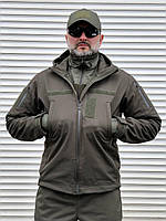 Куртка тактическая soft shell UKR TEK олива Куртка софтшелл демисезонная с капюшоном