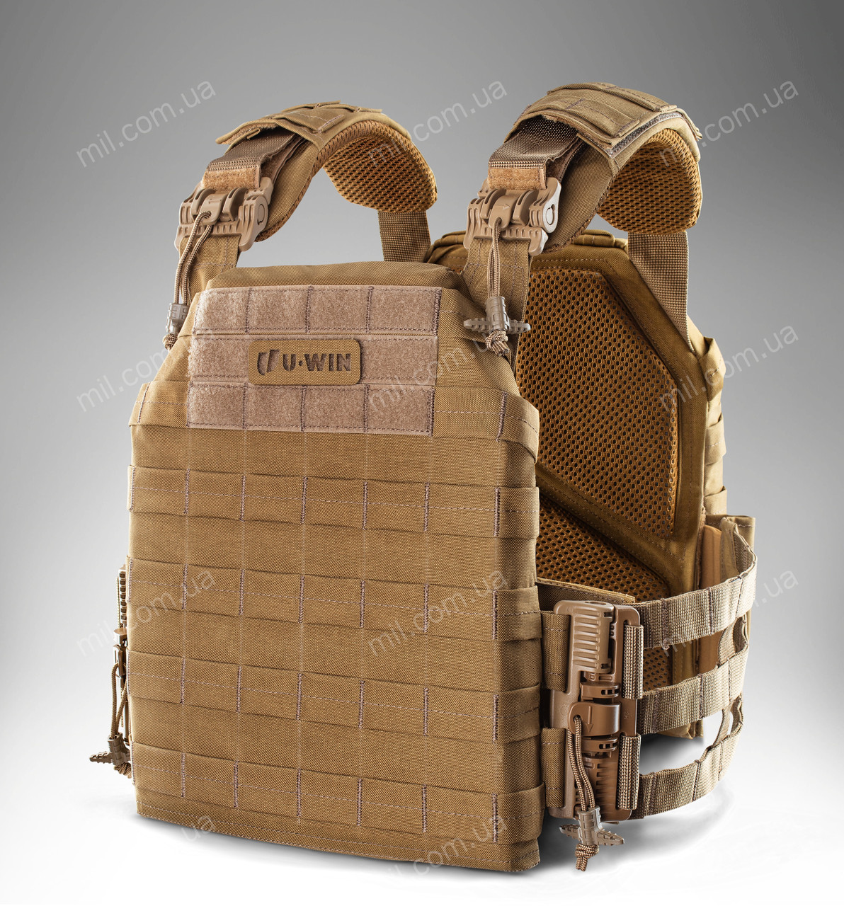 Плитоноска Plate Carrier / бронежилет - чохол для пластин з камербандами U-Win Pro Cordura 500D (coyote)