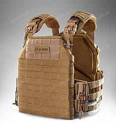 Плитоноска Plate Carrier / бронежилет - чохол для пластин з камербандами U-Win Pro Cordura 500D (coyote)
