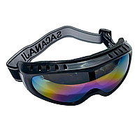 Очки зимние, маска горнолыжная/лыжные очки с зеркальным покрытием