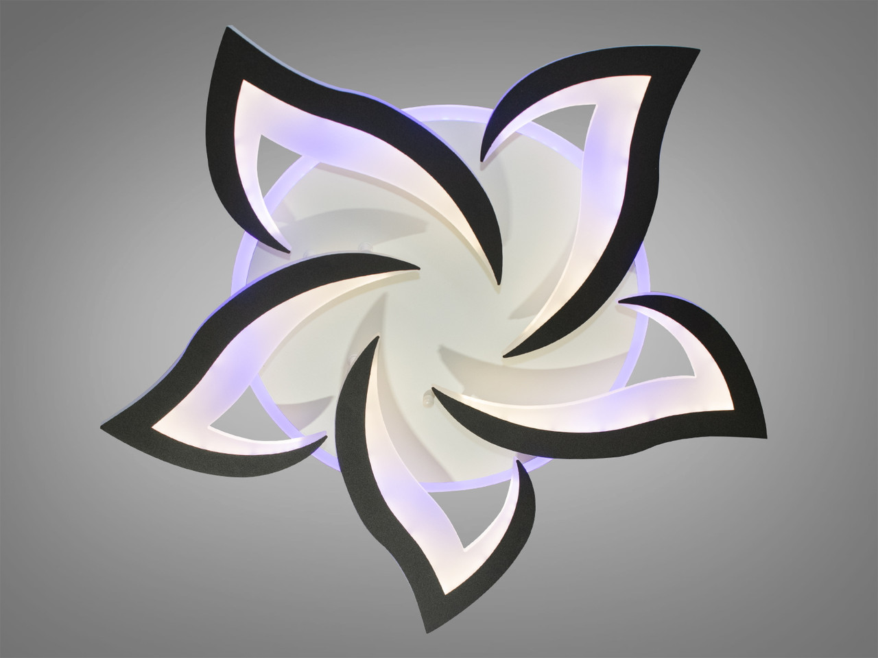 Сучасна LED-люстра з пультом, чорна, 75W, для спальні 8146/5BK LED 3color dimmer