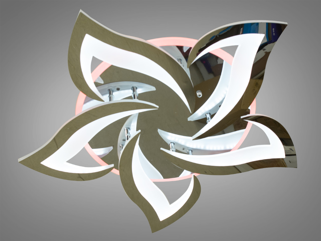 Стельова LED-люстра з димером для дитячої кімнати, хром, 75W, 8146-5HR-LS 8146/5HR LED 3color dimmer