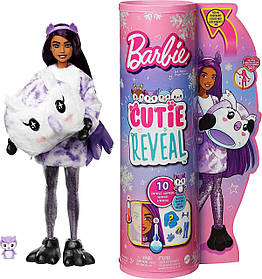 Лялька Barbie Cutie Reveal змінює колір Барбі Совеня Зимовий блиск Owl Plush Costume HJL62 оригінал