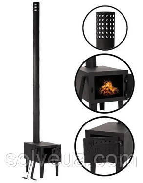 Складана піч із сталі та чавуну Mil-tec tent stove small 14260000.solve, фото 1