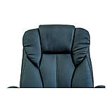 Крісло офісне комп'ютерне Гранде, Хром, М-1,шкірзамінник чорний, фото 4