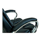 Крісло офісне комп'ютерне Гранде, Хром, М-1,шкірзамінник чорний, фото 5