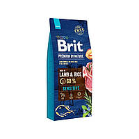 Brit Premium Dog Sensitive Lamb корм с ягнком для собак чувствительное пищеварение 15 кг