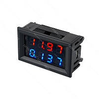 Вольтметр-амперметр цифровий 4 знаки, чорний