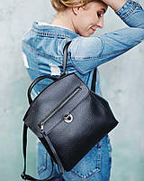 Модный женский рюкзак из экокожи,женский прогулочный рюкзак городской «Дэнис» серый WeLassie Черный