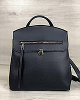 Модный женский рюкзак из экокожи,женский прогулочный рюкзак городской «Дэнис» серый WeLassie Синий