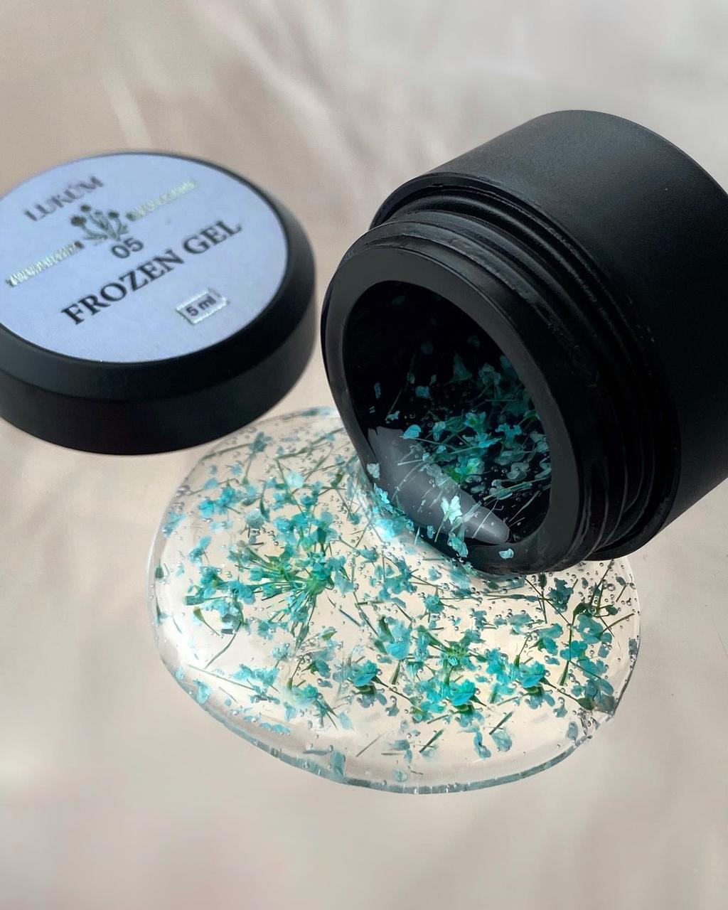 Lukum Frozen Gel No05 — декоративний гель із сухоцвітами, 5 мл