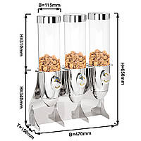 Диспенсер для мюсли - тройной GGM Gastro