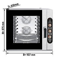 Конвекционная печь с механическим управлением 6x EN 40 x 60 cm - Вкл. Направляюшие для противней GGM Gastro