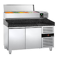 Холодильный стол для пиццы с настольной витриной PREMIUM - 1,5 x 0,8 m/2 двери / объем: 390 л GGM Gastro