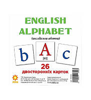 Картки міні "Англійська абетка" (110х110 мм) ENG 101693, Vse-detyam