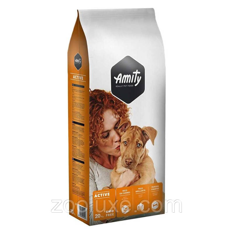 Amity Eco Active 20 кг корм для собак Аміті Еко Ектив для активних собак
