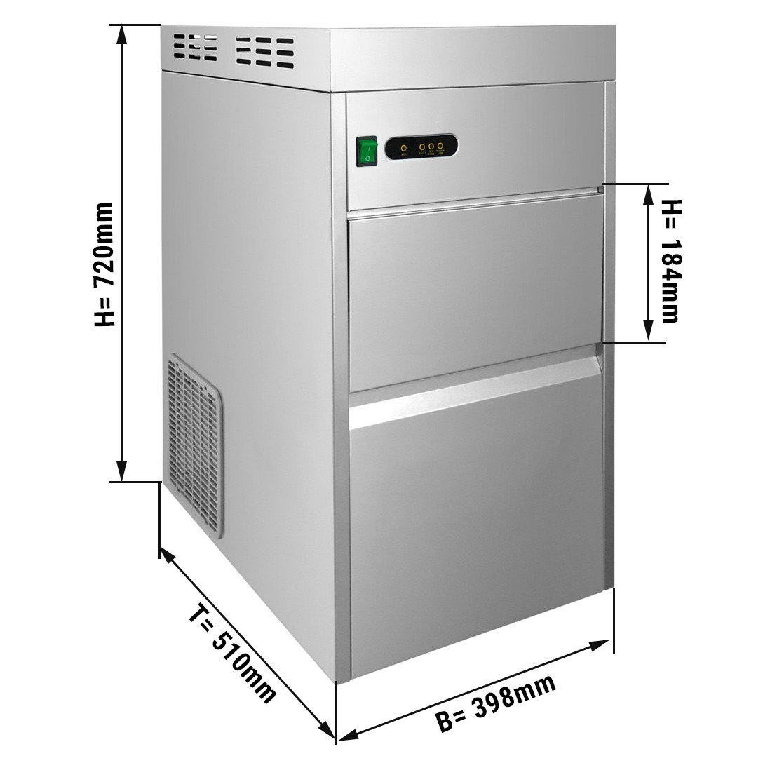 Льдогенератор чешуйчатого льда - 50 kg / 24h GGM Gastro - фото 1 - id-p1892966921