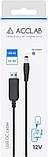 Кабель живлення ACCLAB USB to DC, 5,5х2,1 мм, 12 V, 1 A, 1 м Black (1283126565120), фото 2
