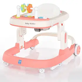 Дитячі ходунки Baby Walker Bambi 5032, Біло-рожевий