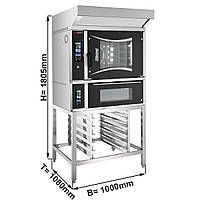 Электрическая конвекционная печь- 6 x EN 40 x 60 см - Вкл.Печь для пиццы, Вытяжка, Подставка GGM Gastro