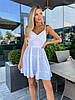 Літній жіночий сарафан з бретелями регуляторами з резинкою на спині з крепу Smv8577, фото 7