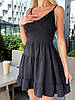 Літній жіночий сарафан з бретелями регуляторами з резинкою на спині з крепу Smv8577, фото 6
