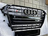 Решітка радіатора Audi A4 B8 (11-15) рестайл стиль S4 (чорний глянц), фото 4