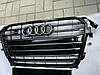 Решітка радіатора Audi A4 B8 (11-15) рестайл стиль S4 (чорний глянц), фото 5