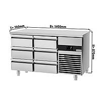 Холодильный стол PREMIUM - 1.4 x 0.7 m (6 выдвижн.секций) GGM Gastro