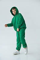 Якісний спорт костюм для хлопчика тринитка пеньє без утеплювача зелений Зелений, 116-122