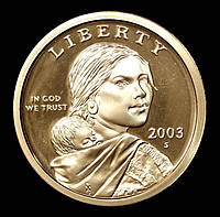 Монета США 1 доллар 2003 г. Сакагавея. Парящий Орел