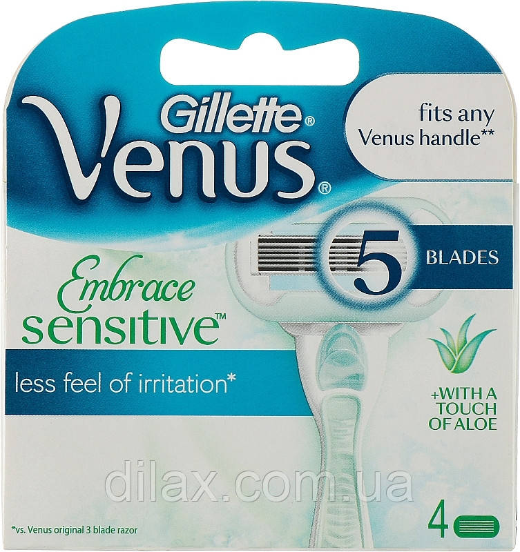 Змінні касети для гоління, 4 шт. — Gillette Venus Embrace Sensitive (1051833)