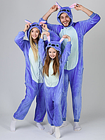 Пижама Кигуруми Стич синий для детей и взрослых